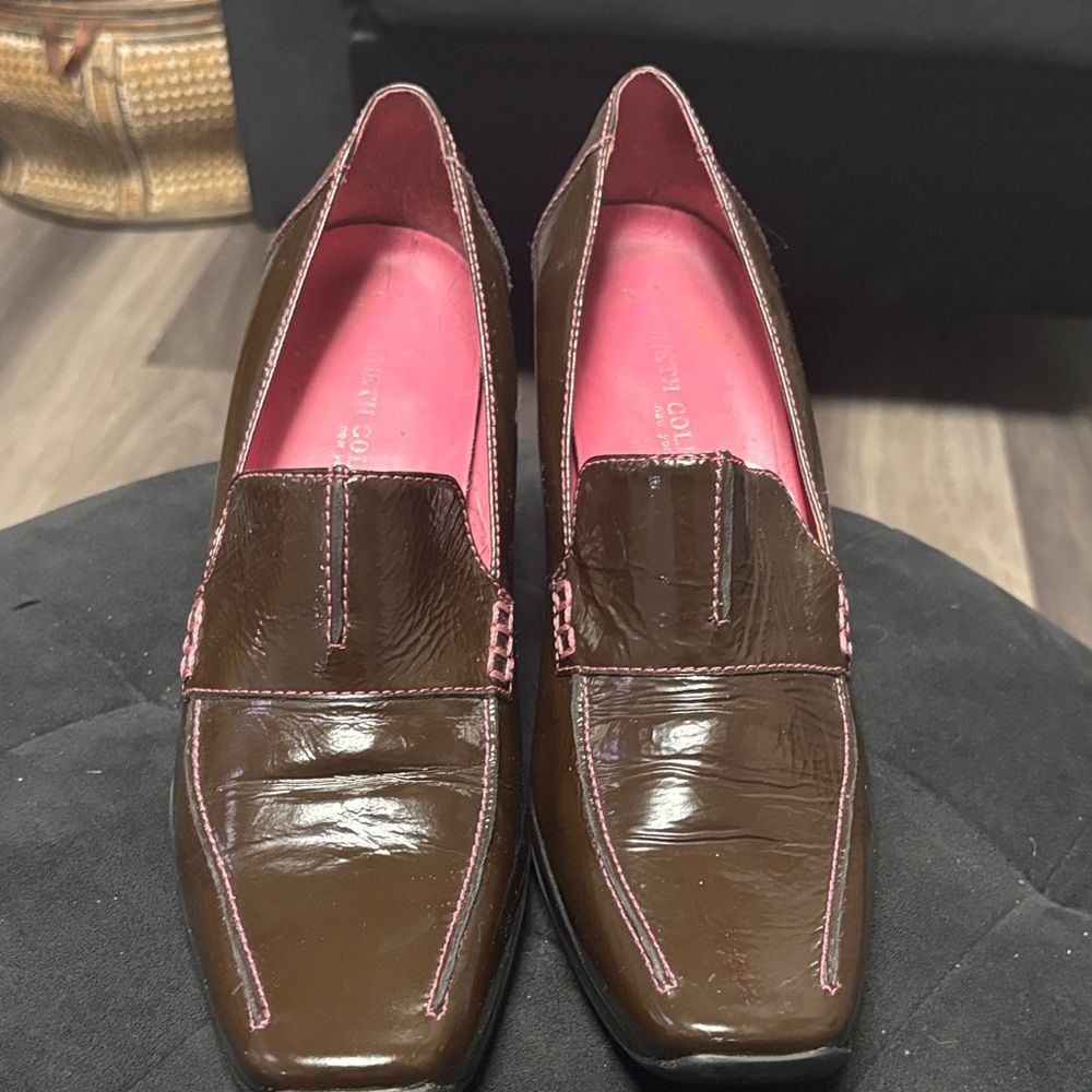 Kenneth Cole Brown and Pink Platform Shoes